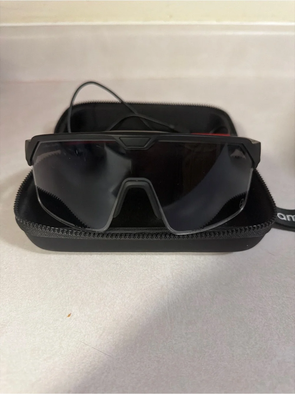 Chamelo Black Protective Visor Glasses - Sleek Shield Design